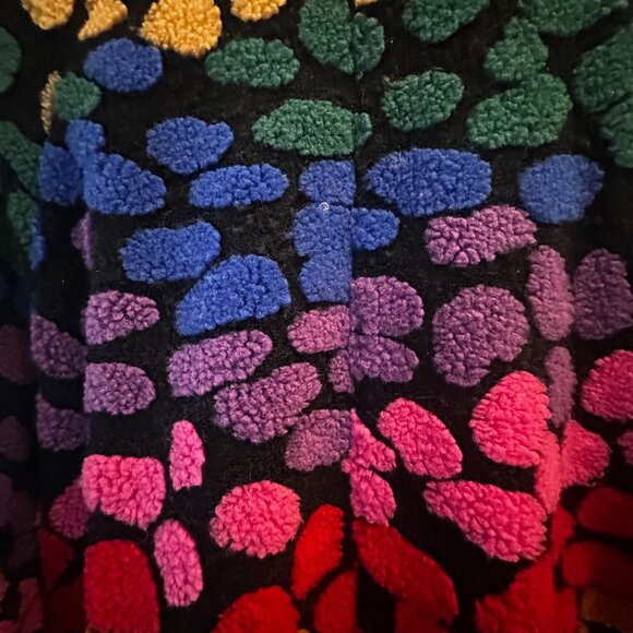 NWT FARM Rio Rainbow Lepards Fleece Cardigan, medium - Picture 6 of 7